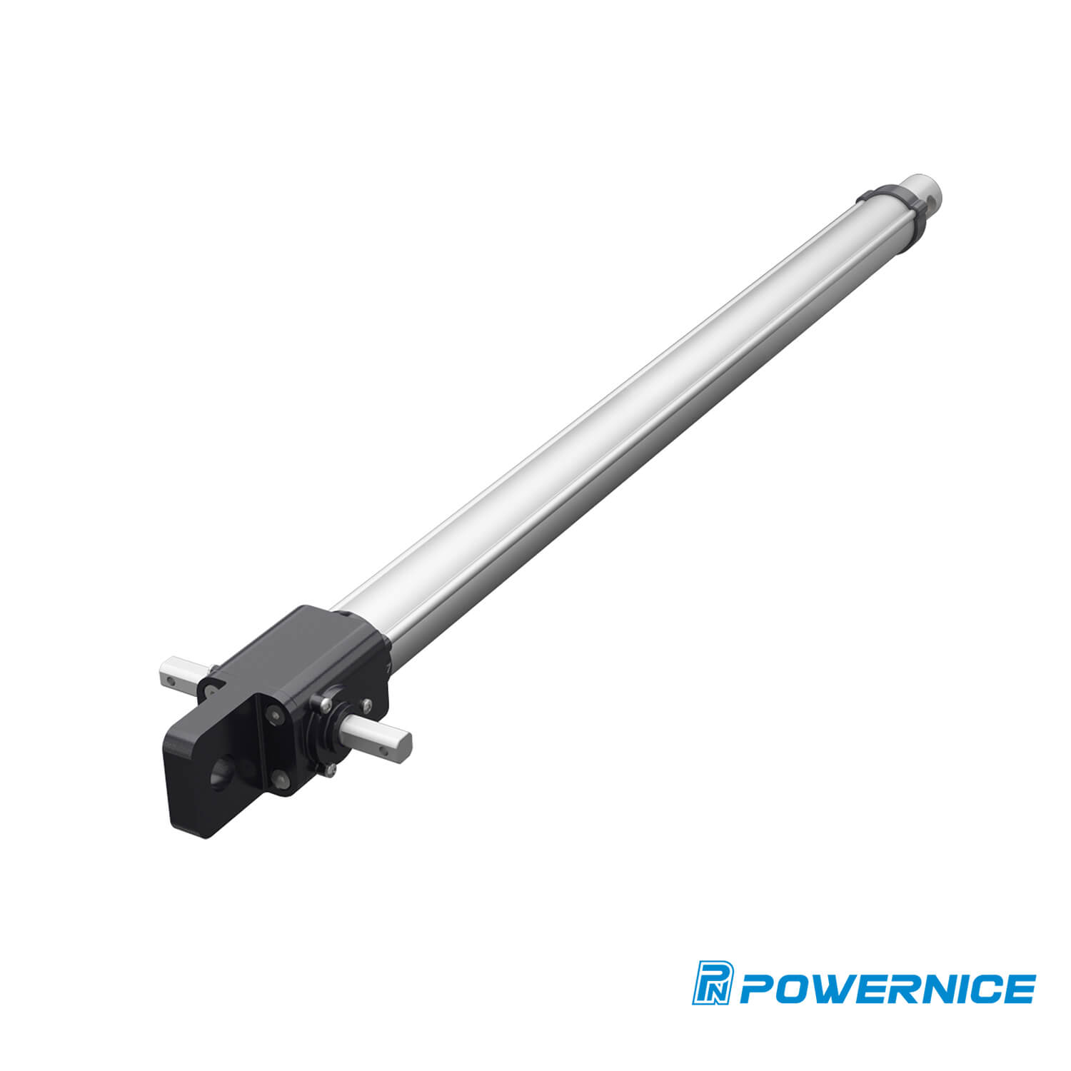 Atuador linear industrial de alta pressão com suporte fixo e ajustável com 7000n